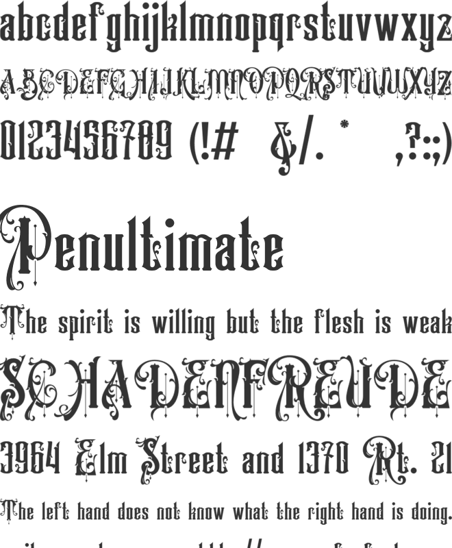 Victorian Supremacy font preview