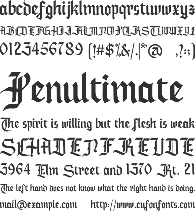 Standrag font preview