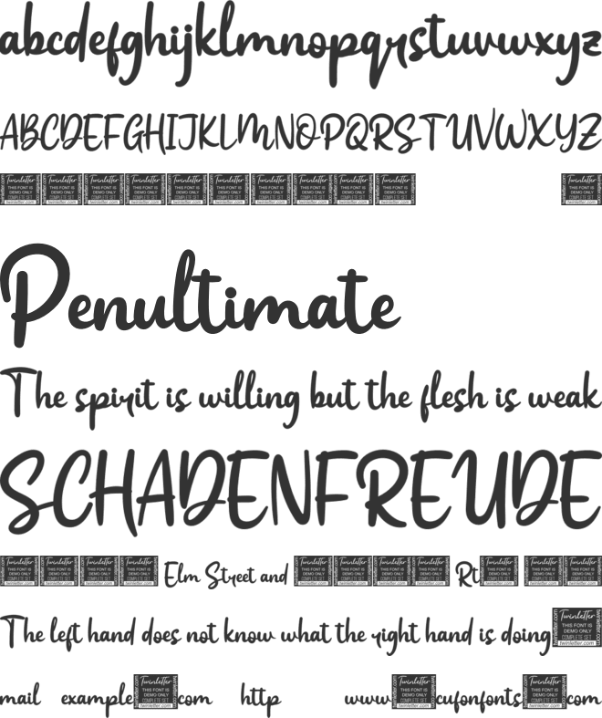 Gerdingan font preview