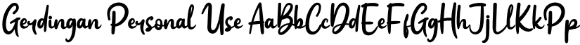 Gerdingan Personal Use font