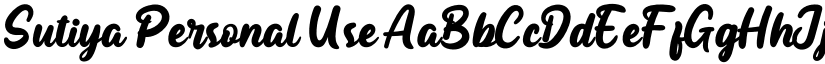 Sutiya Personal Use font