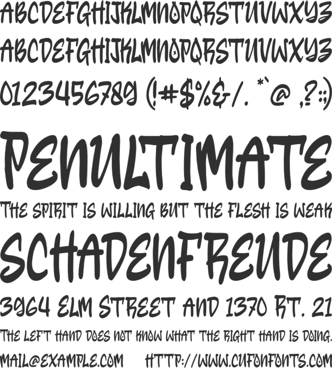 Restown font preview