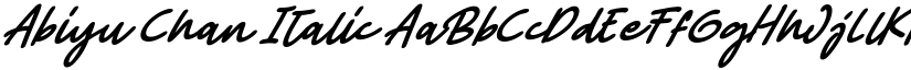Abiyu Chan Italic font