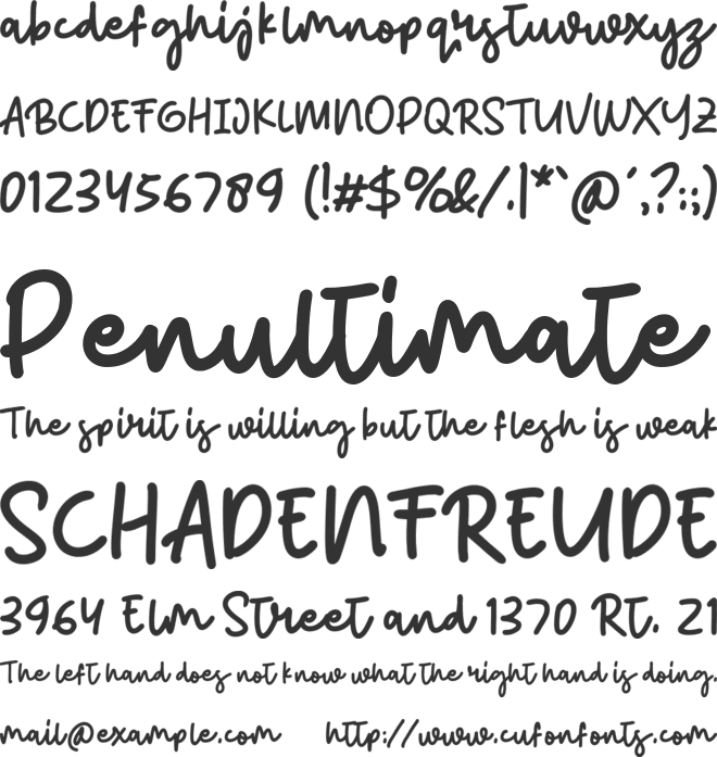 Abiyu Chan font preview