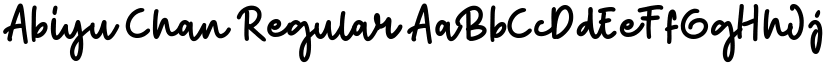 Abiyu Chan Regular font