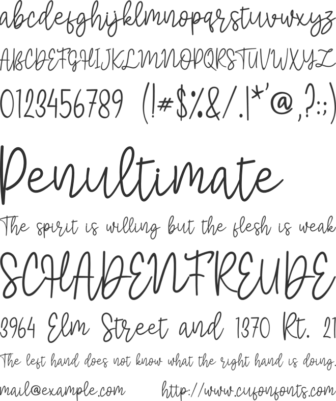 Moonlight Rotter font preview