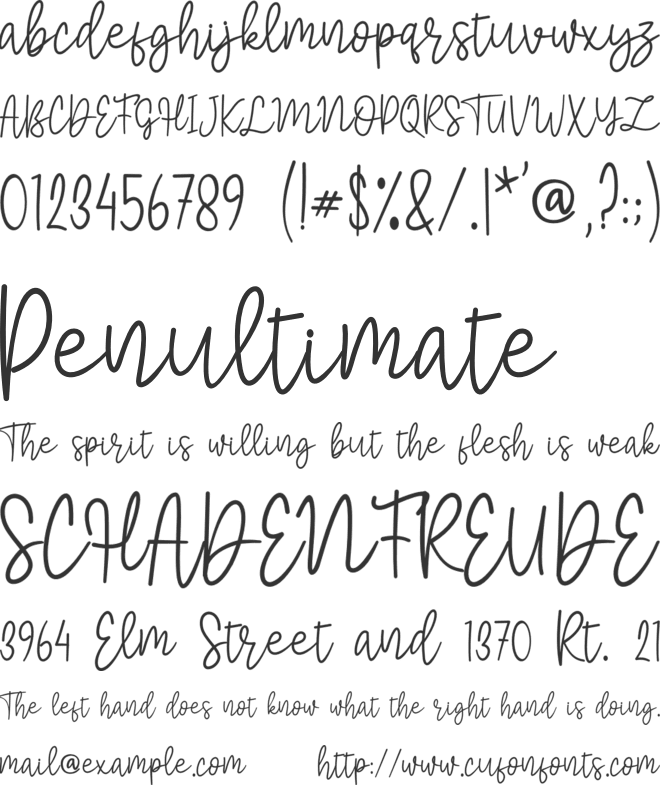 Moonlight Rotter font preview