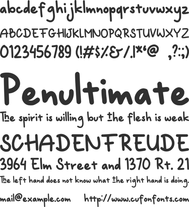 The August font preview