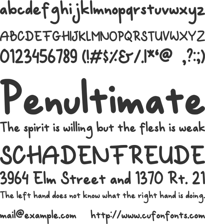 The August font preview