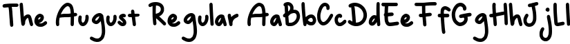 The August Regular font