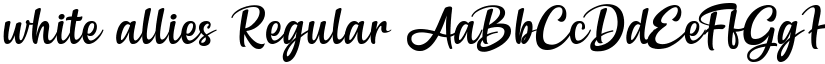 white allies Regular font