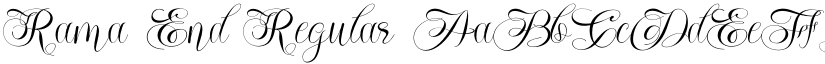 Rama End Regular font