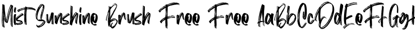 Mist Sunshine Brush Free Free font