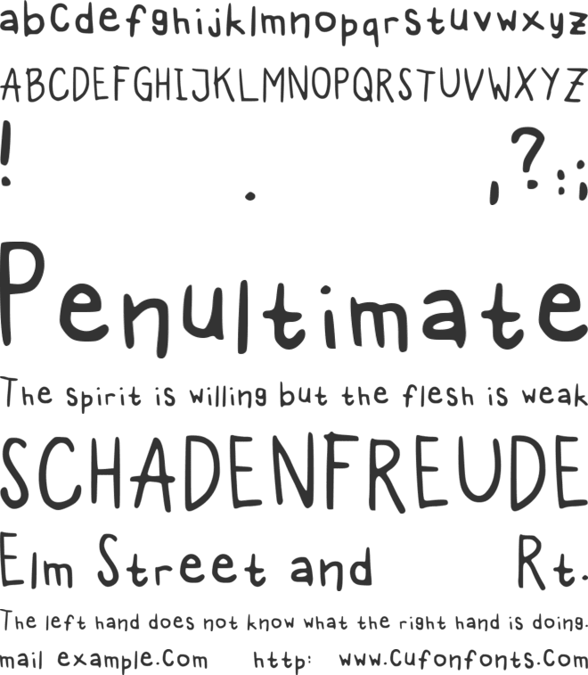Kids Ideas font preview