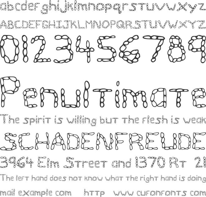 Raock font preview