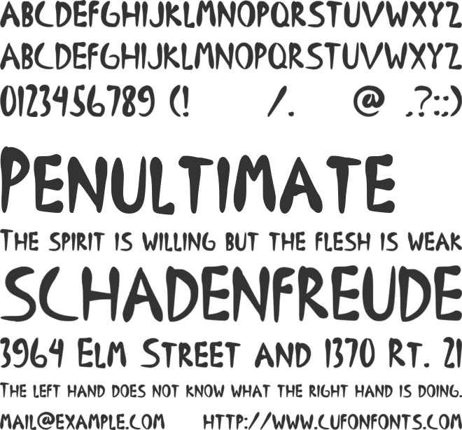 Secret Message font preview