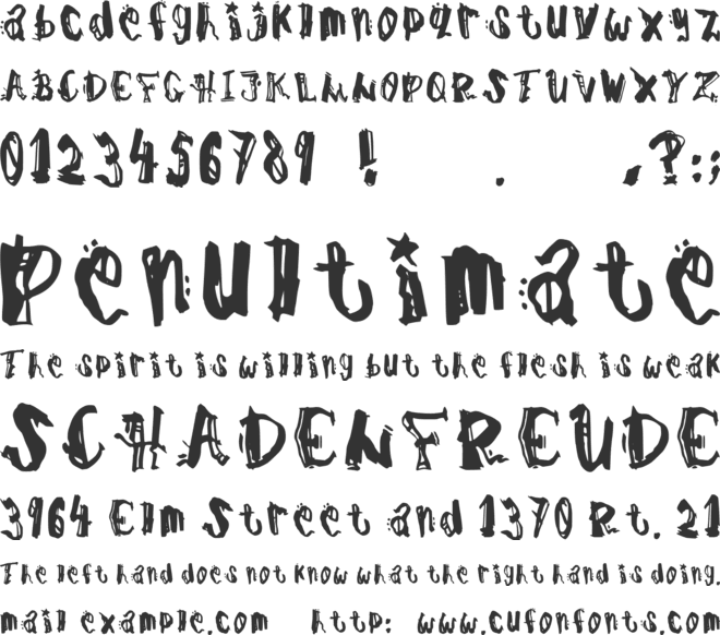 Dadareism font preview