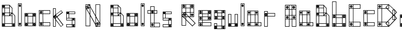 Blocks N Bolts Regular font