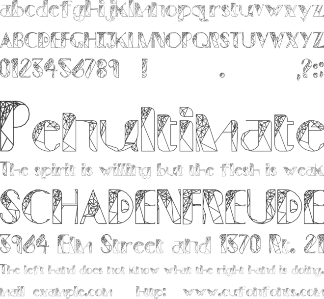 ThePolygonal-ZulEan font preview