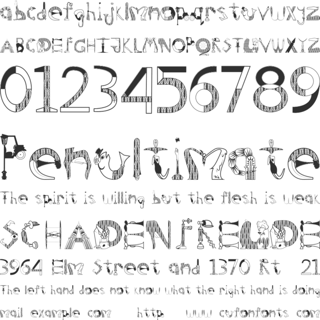 Surreal Roaring 20s font preview