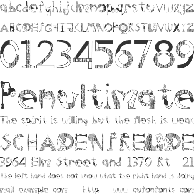 Surreal Roaring 20s font preview