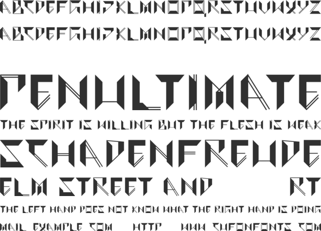 Scideco font preview