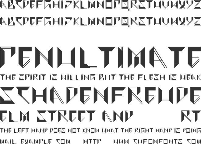 Scideco font preview