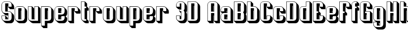 Soupertrouper 3D font