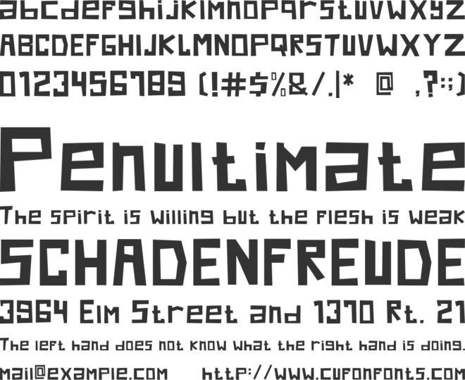 Krunch font preview