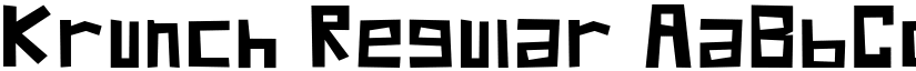Krunch Regular font