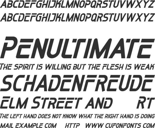 SPEEDTRAP FREE font preview