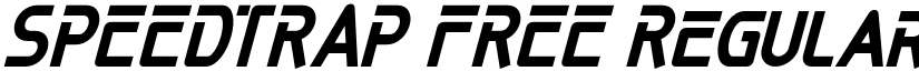 SPEEDTRAP FREE Regular font
