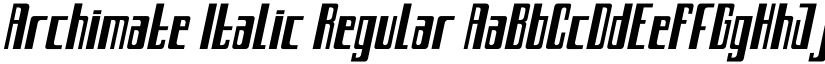 Archimate Italic Regular font