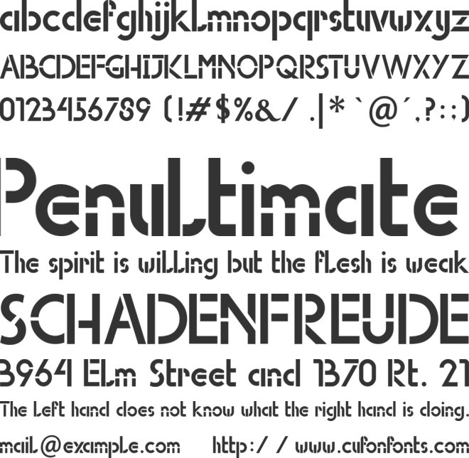 Avrojaks font preview