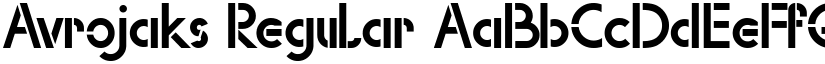Avrojaks Regular font