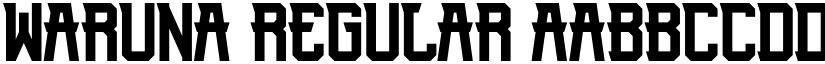Waruna Regular font