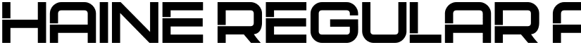 Haine Regular font