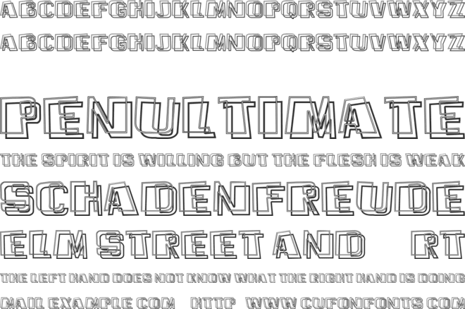 Lost font preview