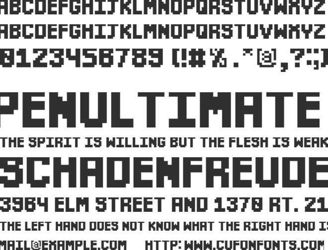 The Impostor font preview
