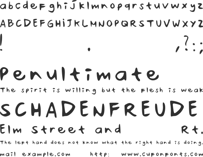 Lufftea Candy font preview