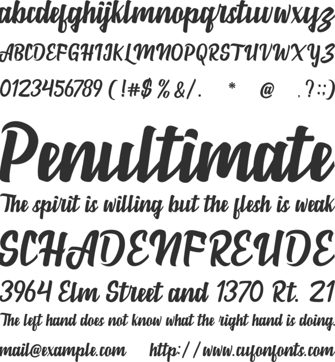 Marborn font preview