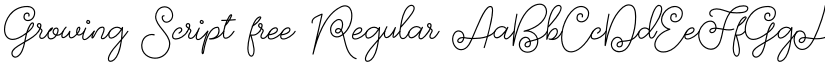 Growing Script free Regular font