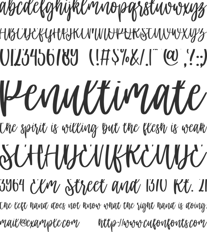 daddy dear font preview