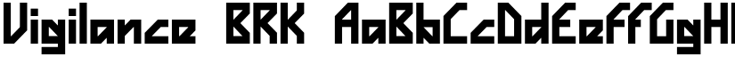 Vigilance BRK font