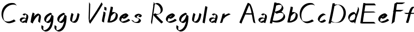 Canggu Vibes Regular font