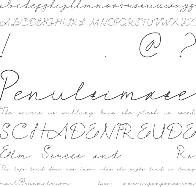 Lafamaria font preview