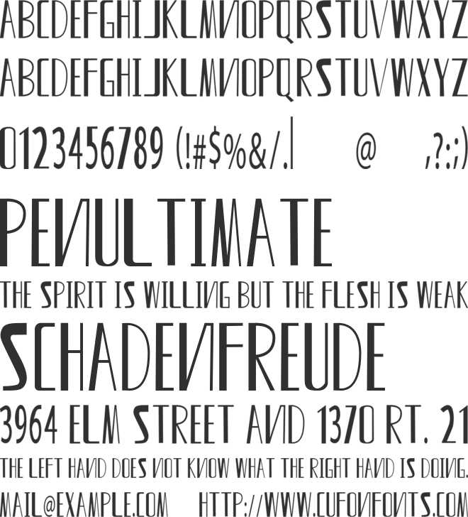 Khaku font preview