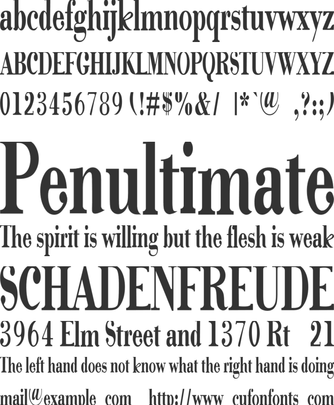 Bonange font preview
