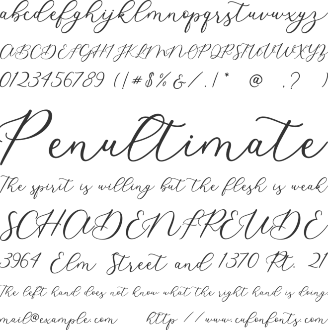 Kyrielle font preview