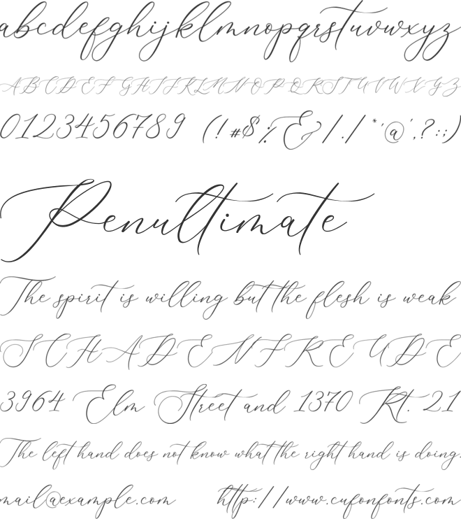 Almara font preview